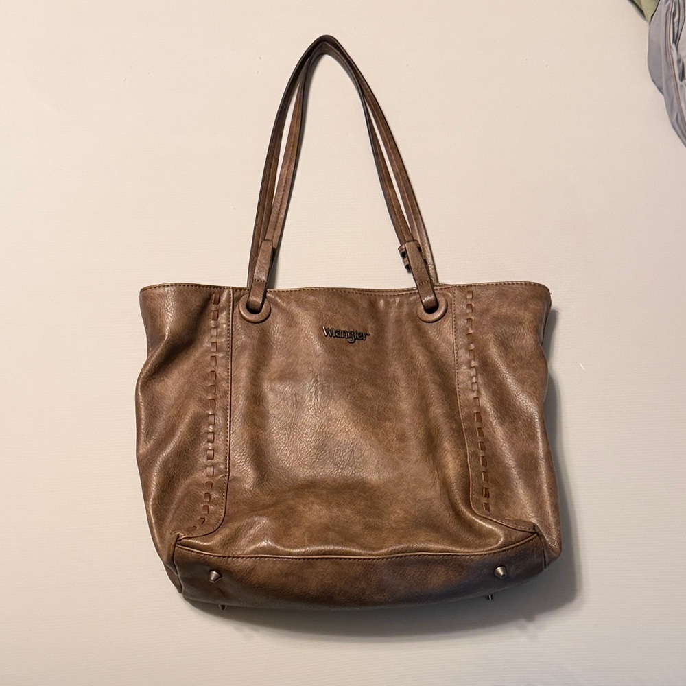 Wrangler Brown Leather-Conceal Carry  Tote